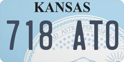 KS license plate 718ATO