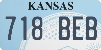 KS license plate 718BEB