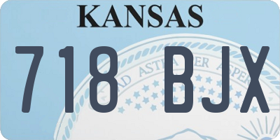KS license plate 718BJX