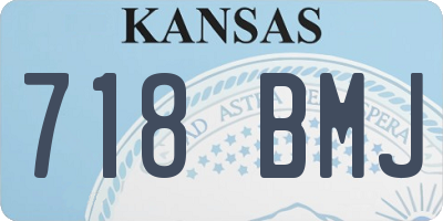 KS license plate 718BMJ