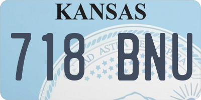 KS license plate 718BNU