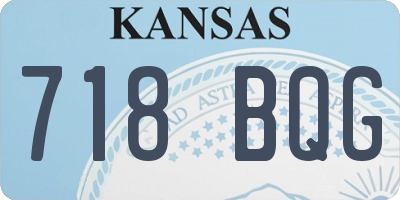 KS license plate 718BQG