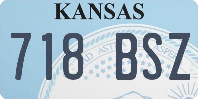 KS license plate 718BSZ