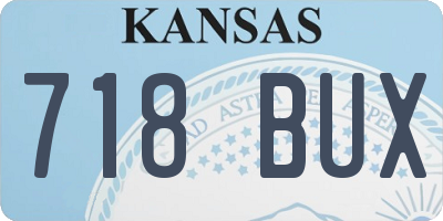 KS license plate 718BUX