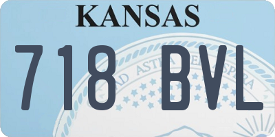 KS license plate 718BVL