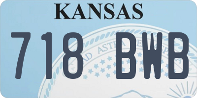 KS license plate 718BWB