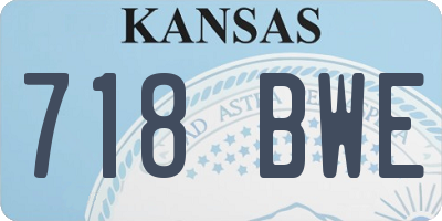 KS license plate 718BWE