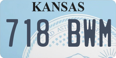 KS license plate 718BWM