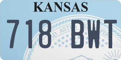 KS license plate 718BWT