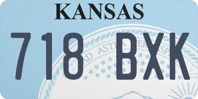 KS license plate 718BXK