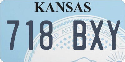 KS license plate 718BXY