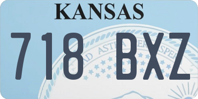 KS license plate 718BXZ