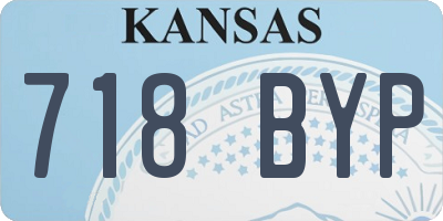 KS license plate 718BYP