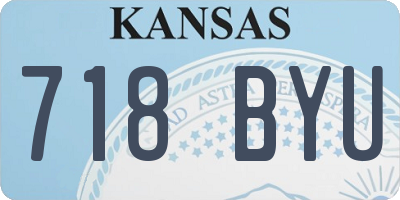 KS license plate 718BYU