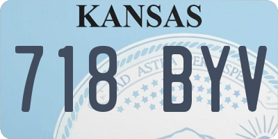 KS license plate 718BYV