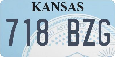 KS license plate 718BZG