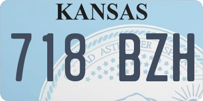 KS license plate 718BZH