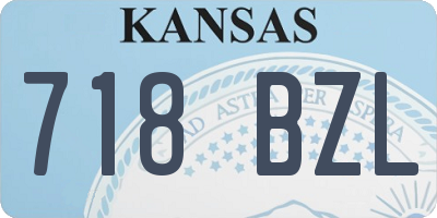 KS license plate 718BZL