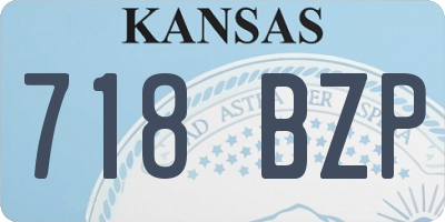 KS license plate 718BZP