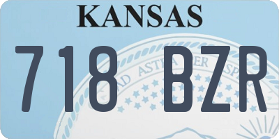 KS license plate 718BZR