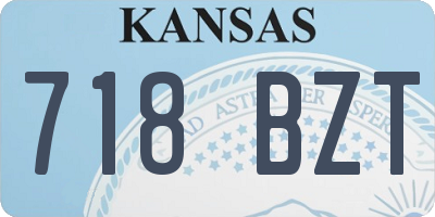 KS license plate 718BZT