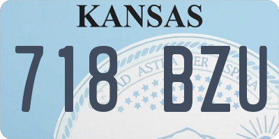 KS license plate 718BZU