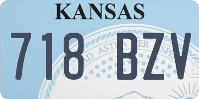 KS license plate 718BZV