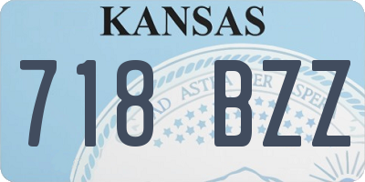 KS license plate 718BZZ