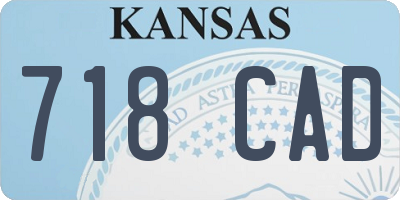 KS license plate 718CAD