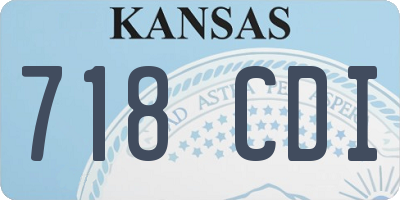 KS license plate 718CDI