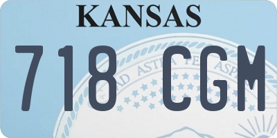 KS license plate 718CGM