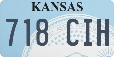 KS license plate 718CIH