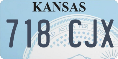 KS license plate 718CJX