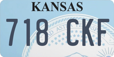 KS license plate 718CKF