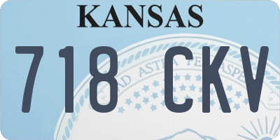 KS license plate 718CKV