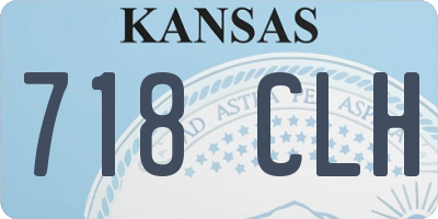 KS license plate 718CLH