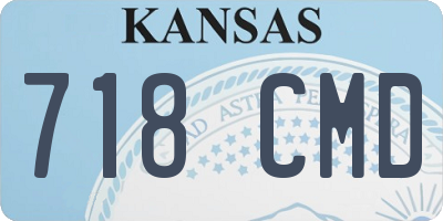 KS license plate 718CMD