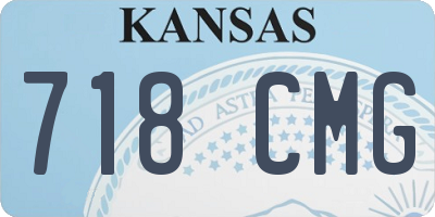 KS license plate 718CMG