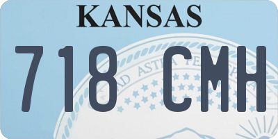KS license plate 718CMH