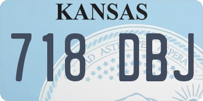 KS license plate 718DBJ