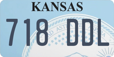 KS license plate 718DDL