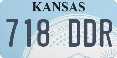 KS license plate 718DDR