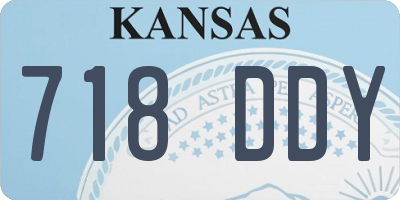 KS license plate 718DDY