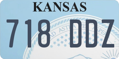 KS license plate 718DDZ