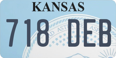 KS license plate 718DEB