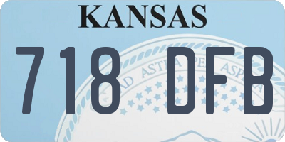 KS license plate 718DFB