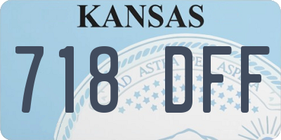 KS license plate 718DFF