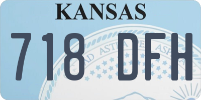 KS license plate 718DFH