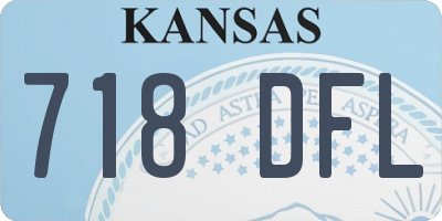 KS license plate 718DFL