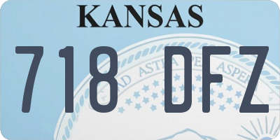 KS license plate 718DFZ